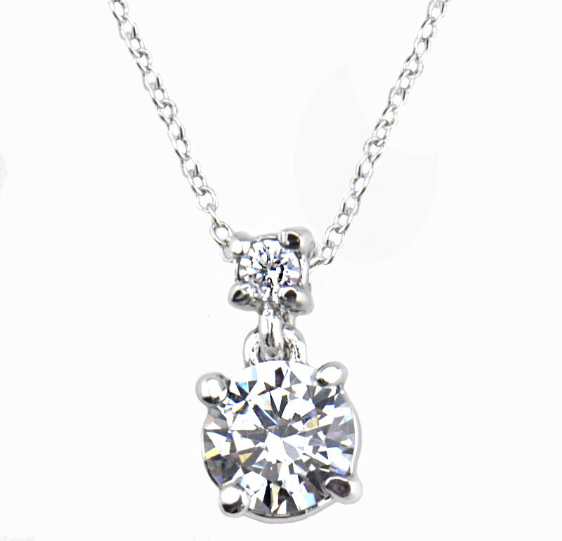 Eight Hearts Eight Arrows Zirconia Pendant Necklace