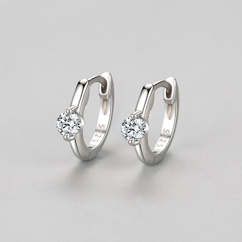 Brincos de Luxo de Prata S925 com Diamantes para Mulheres