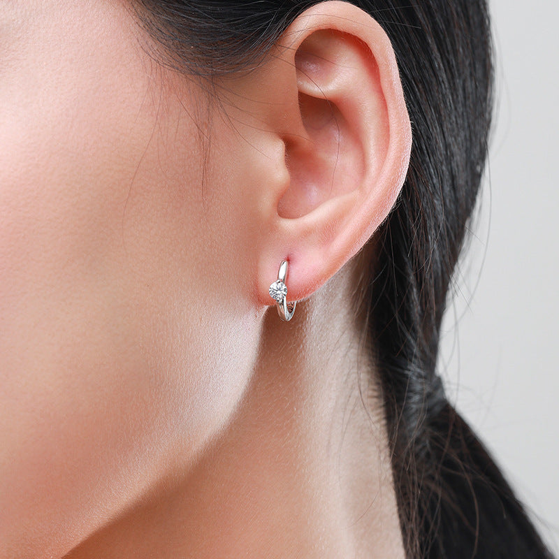 Brincos de Luxo de Prata S925 com Diamantes para Mulheres