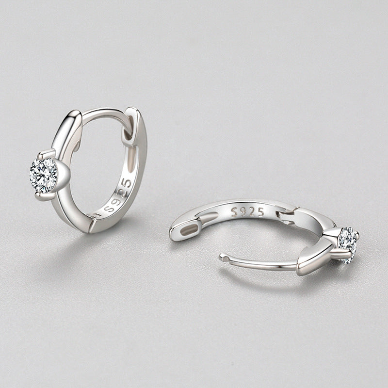 Brincos de Luxo de Prata S925 com Diamantes para Mulheres