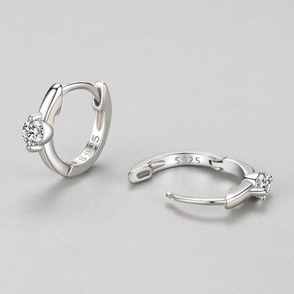 Brincos de Luxo de Prata S925 com Diamantes para Mulheres