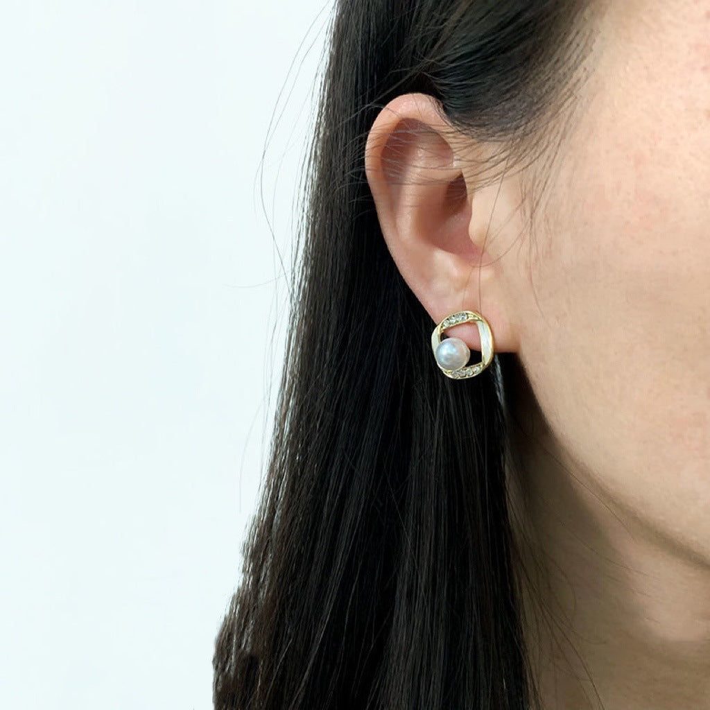 Boucles d'oreilles perles torsadées pour femmes - Design chic