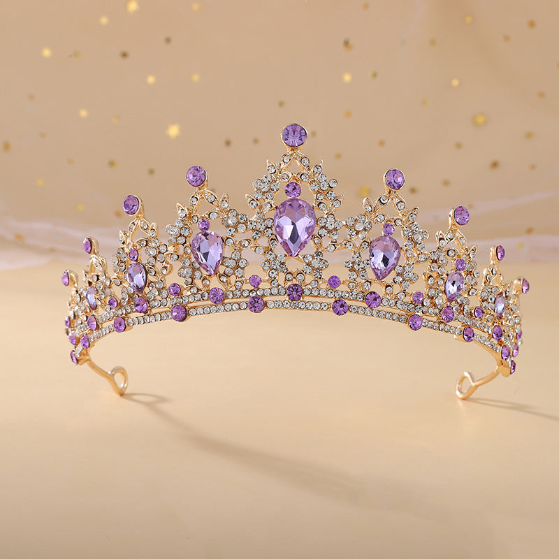 Silver Crystal Bridal Hair Tiara and Veil Accessories