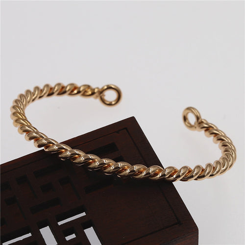 Pulsera retro retorcida para moda de mujer