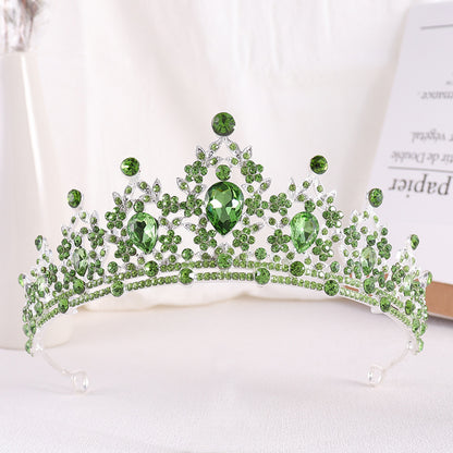 Silver Crystal Bridal Hair Tiara and Veil Accessories
