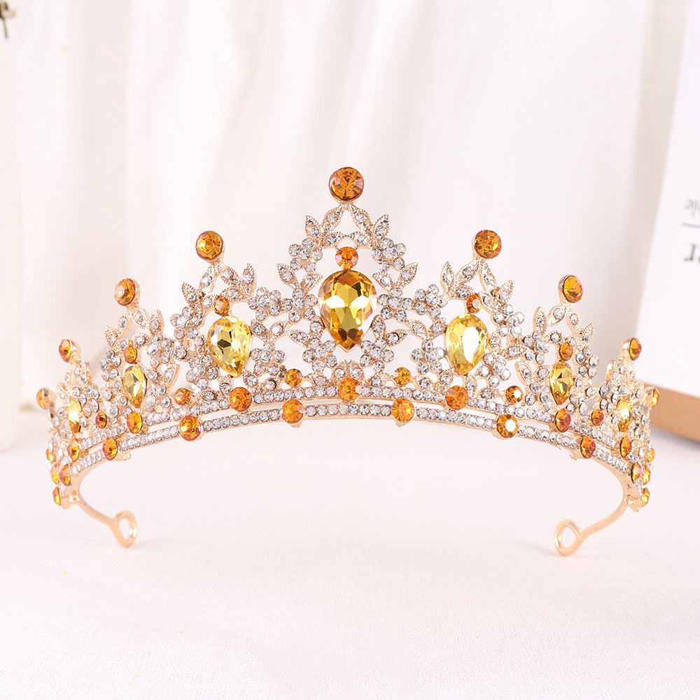 Silver Crystal Bridal Hair Tiara and Veil Accessories