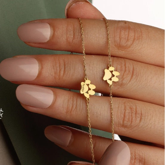 Pulsera personalizada con huella de perro o gato para perros y gatos