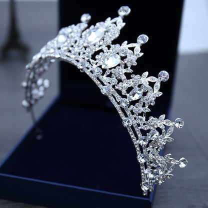 Silver Crystal Bridal Hair Tiara and Veil Accessories