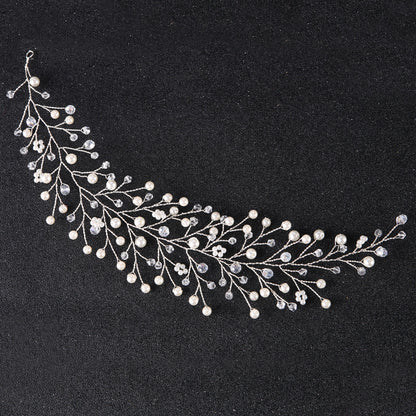 Bridal Headband with Gold/Silver Crystal Accents