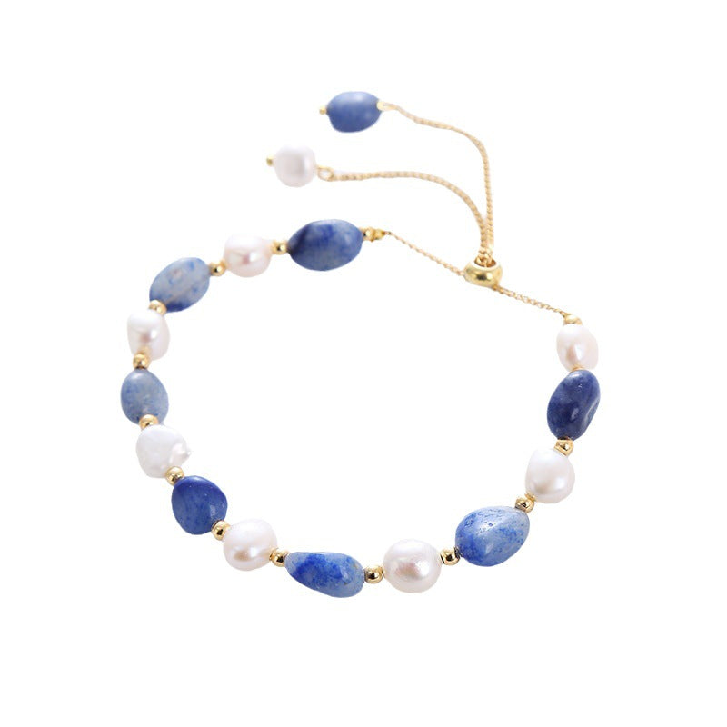 Pulseira Vintage Barroca de Pérolas de Água Doce - Contas Feitas à Mão