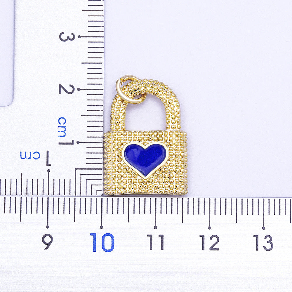 18K Gold-Plated Heart Lock Drip Oil Necklace