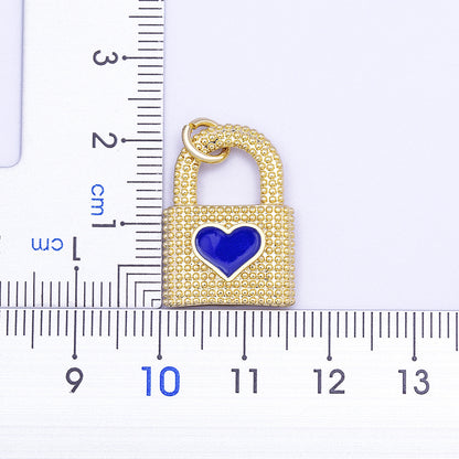 18K Gold-Plated Heart Lock Drip Oil Necklace