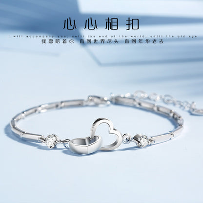 Koreanisch-japanisches minimalistisches Herz-Armband-Schmuckstück