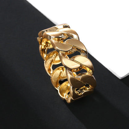 Klassisches gedrehtes Kettenarmband aus Metalllegierung für Paare