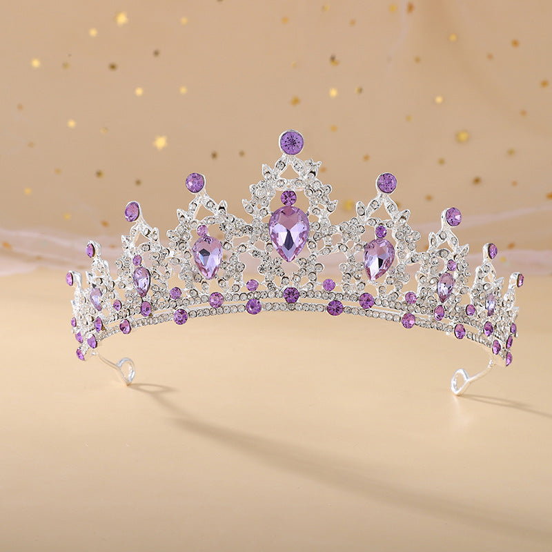 Silver Crystal Bridal Hair Tiara and Veil Accessories