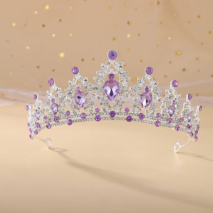 Silver Crystal Bridal Hair Tiara and Veil Accessories