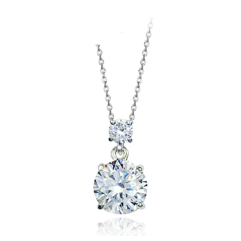 Eight Hearts Eight Arrows Zirconia Pendant Necklace