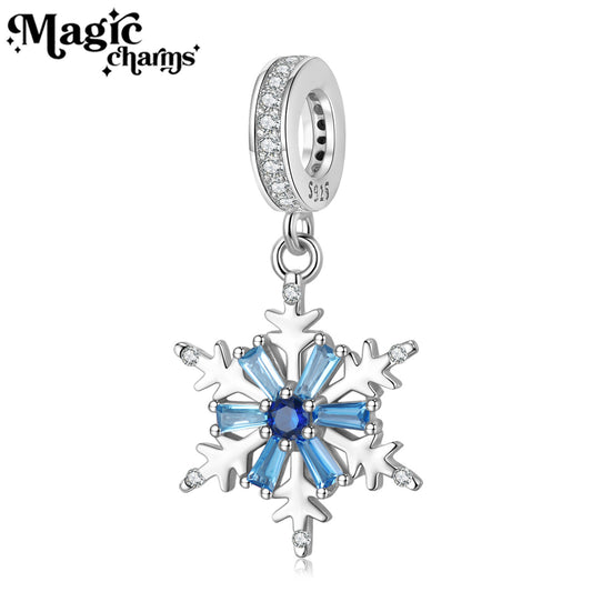 Snowflake Pendant with S925 Silver Beads