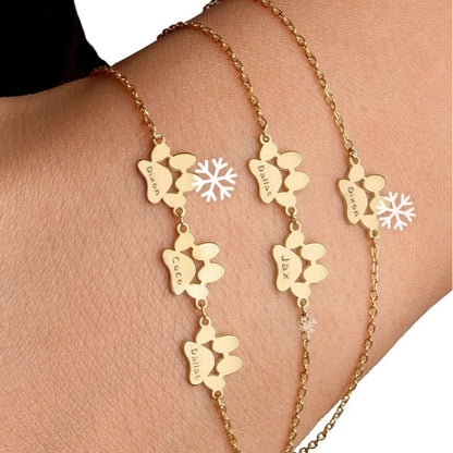 Pulsera personalizada con huella de perro o gato para perros y gatos