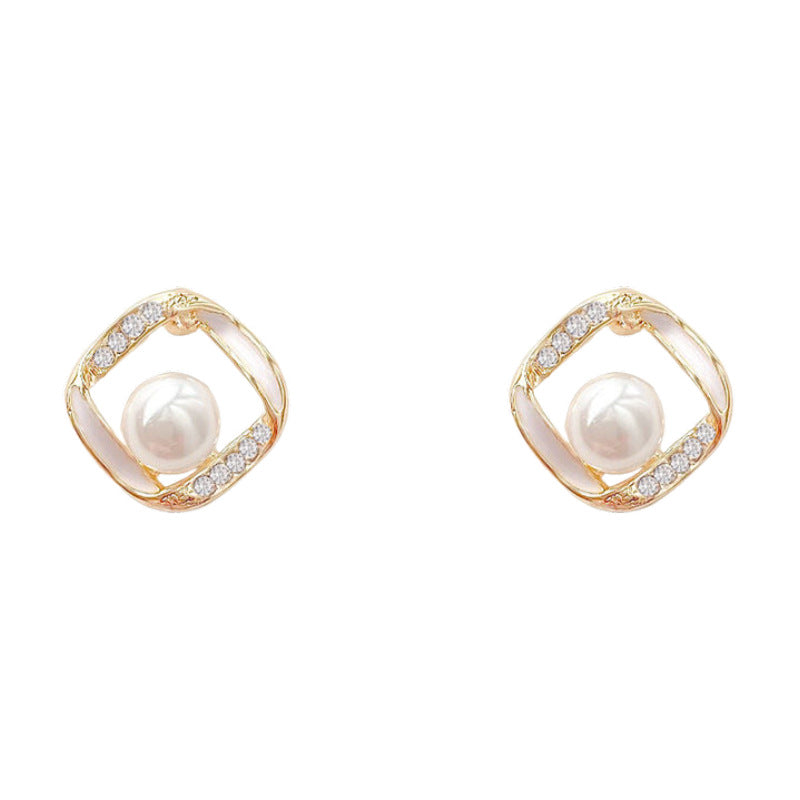 Boucles d'oreilles perles torsadées pour femmes - Design chic