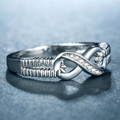 Trendy Women's Ring with Gold-Plated Zirconia