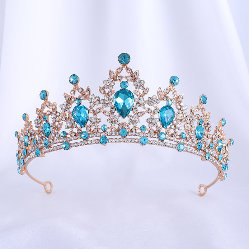 Silver Crystal Bridal Hair Tiara and Veil Accessories