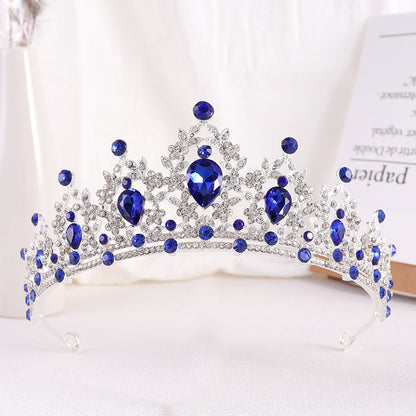 Silver Crystal Bridal Hair Tiara and Veil Accessories