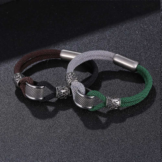 Titanium Steel Milanese Rope Beads Stainless Steel Bracelet