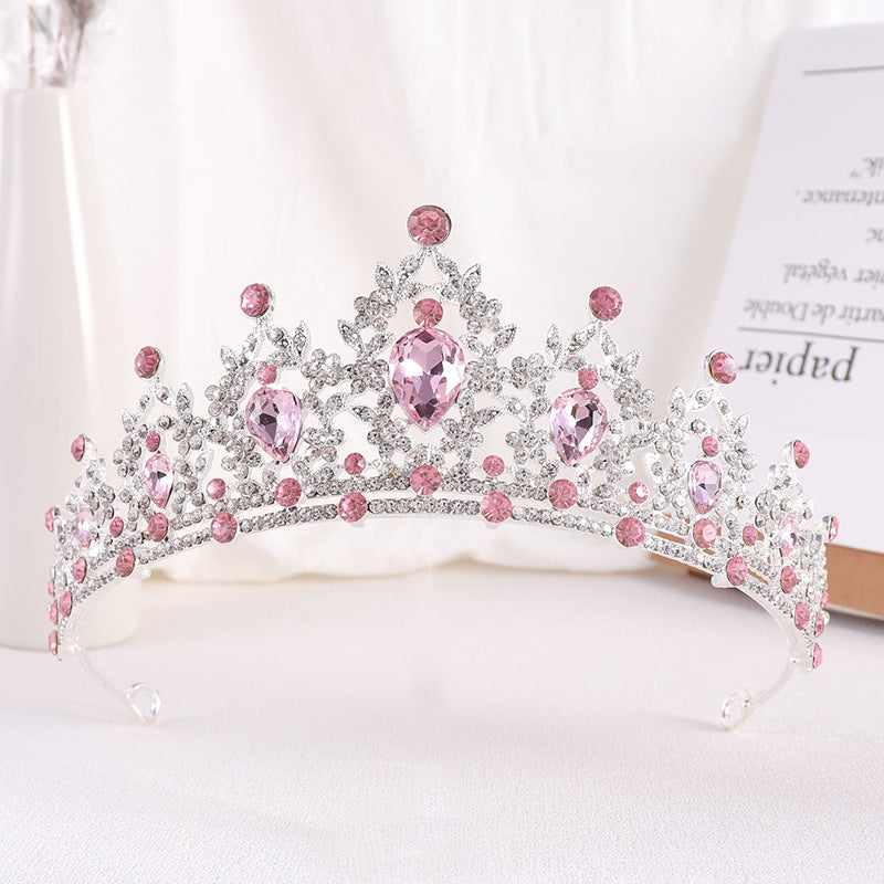 Silver Crystal Bridal Hair Tiara and Veil Accessories