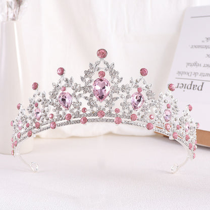 Silver Crystal Bridal Hair Tiara and Veil Accessories