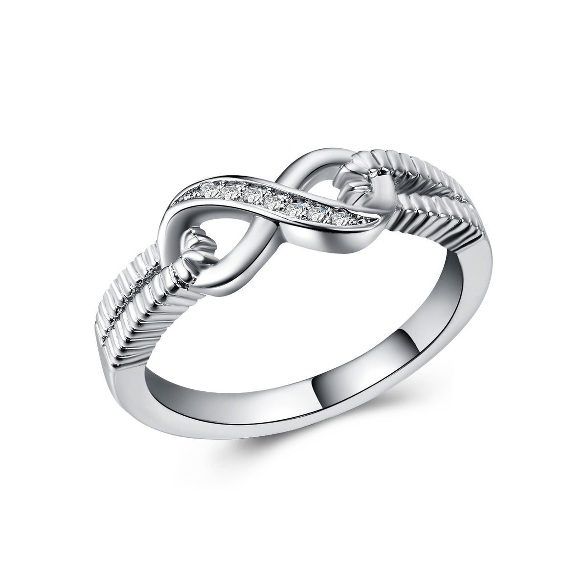 Trendy Women's Ring with Gold-Plated Zirconia