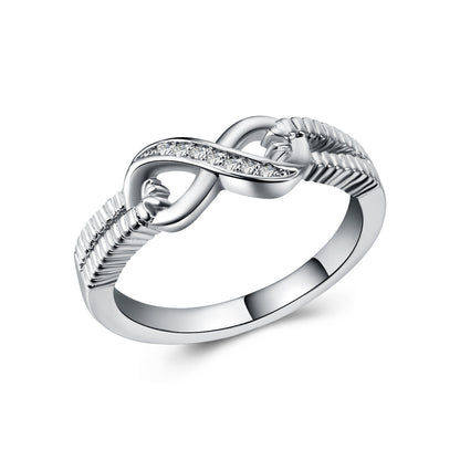 Trendy Women's Ring with Gold-Plated Zirconia