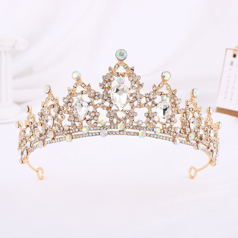 Silver Crystal Bridal Hair Tiara and Veil Accessories