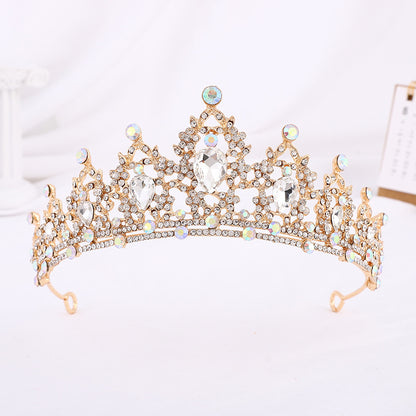 Silver Crystal Bridal Hair Tiara and Veil Accessories