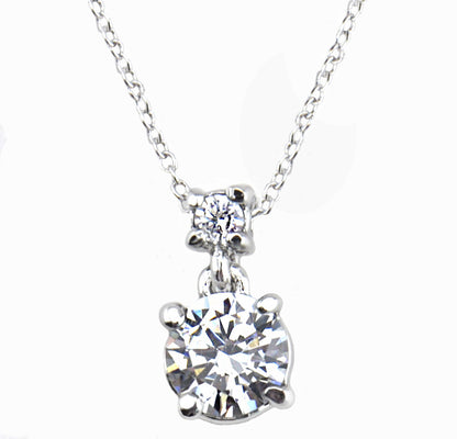 Eight Hearts Eight Arrows Zirconia Pendant Necklace