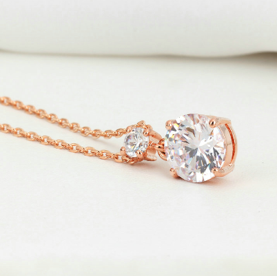 Eight Hearts Eight Arrows Zirconia Pendant Necklace