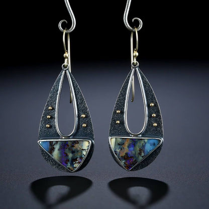 Vintage Resin Dangle Earrings for Women - Bohemian Style
