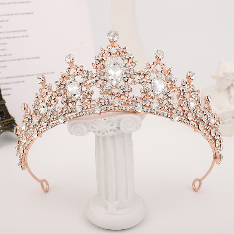 Silver Crystal Bridal Hair Tiara and Veil Accessories