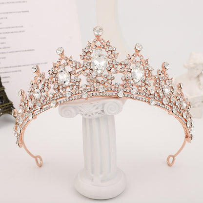 Silver Crystal Bridal Hair Tiara and Veil Accessories