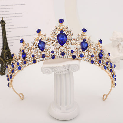Silver Crystal Bridal Hair Tiara and Veil Accessories