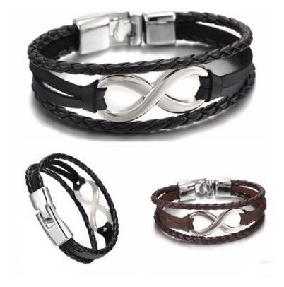 Lucky Eight Leather Bracelet