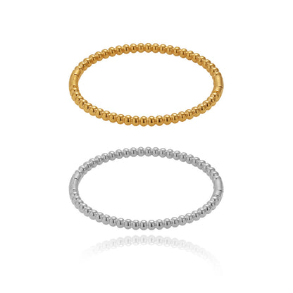 SZ018 Bracelet minimaliste à perles dorées avec revêtement en titane