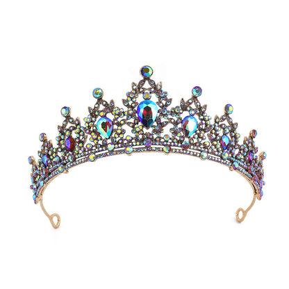 Silver Crystal Bridal Hair Tiara and Veil Accessories