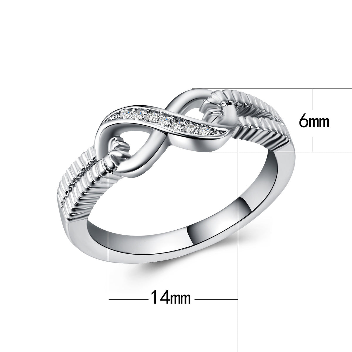 Trendy Women's Ring with Gold-Plated Zirconia