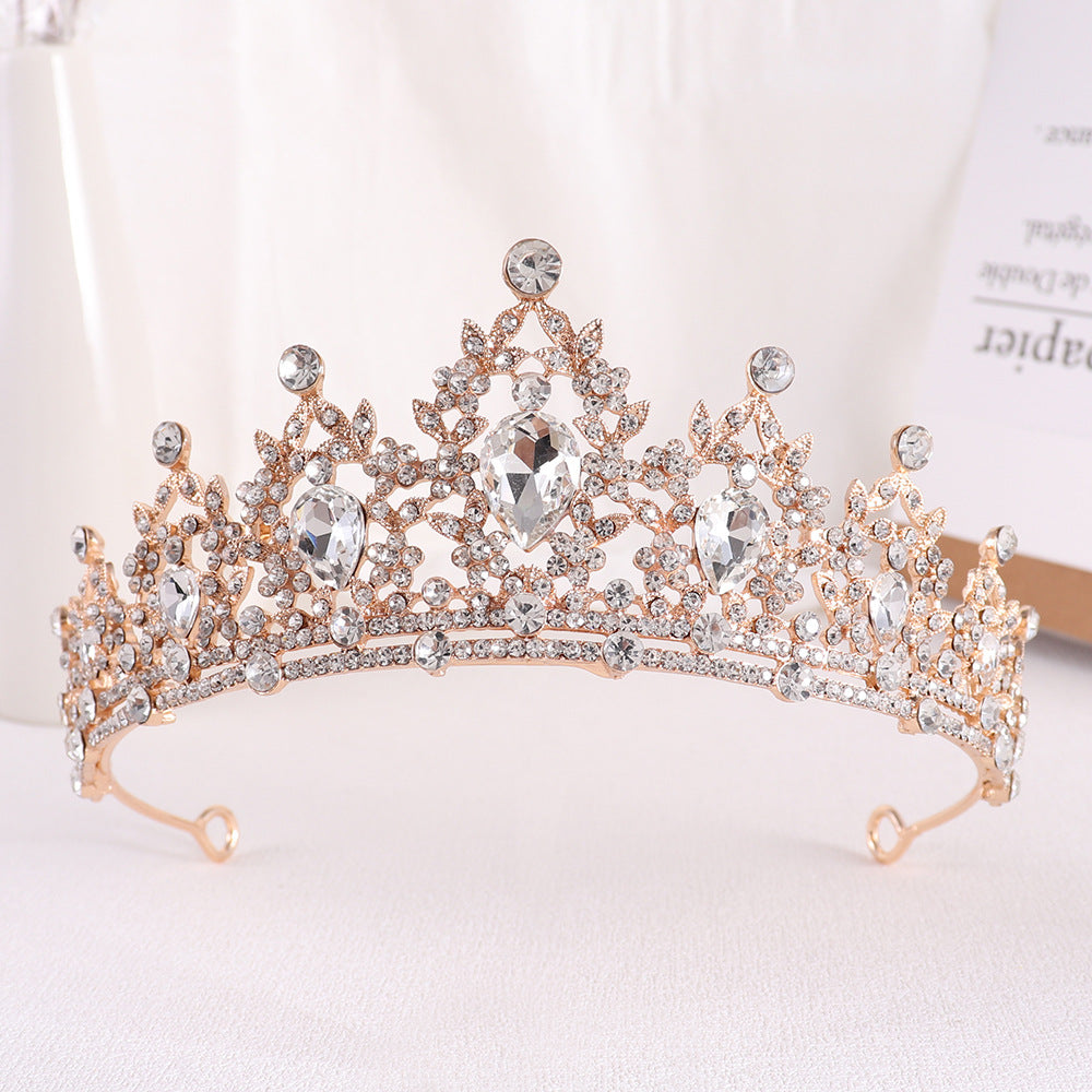 Silver Crystal Bridal Hair Tiara and Veil Accessories