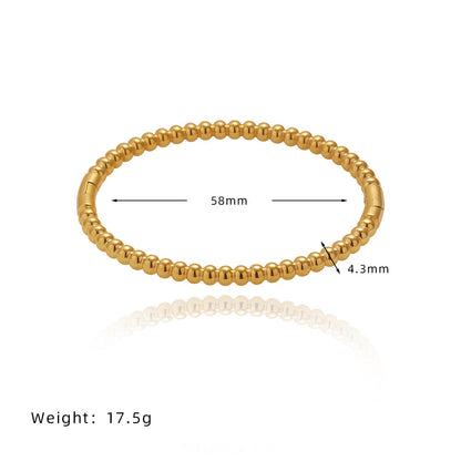 SZ018 Bracelet minimaliste à perles dorées avec revêtement en titane