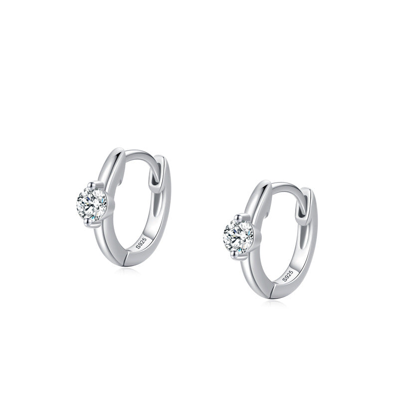 Brincos de Luxo de Prata S925 com Diamantes para Mulheres